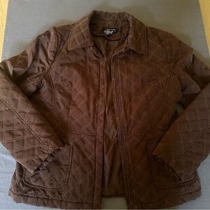 Y2K New York & Company Brown Quilted Jacket